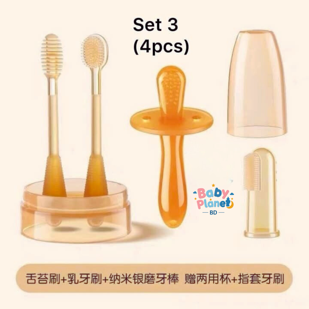 Soft Silicone Baby Toothbrush Set 